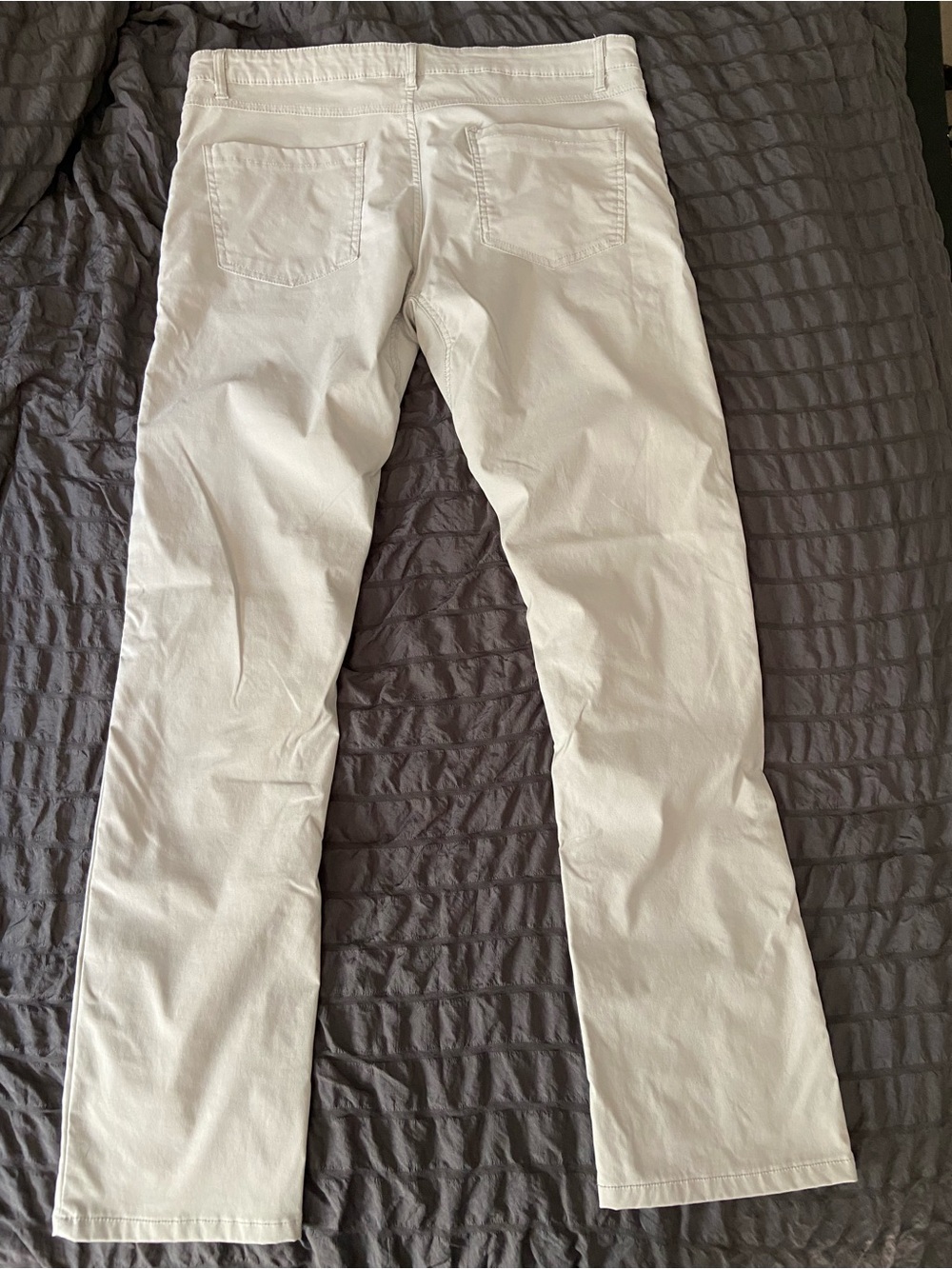 Kenneth Cole White Straight-Leg Chinos